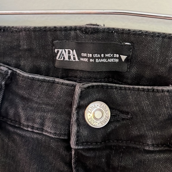Zara Women’s High Waisted Black Skinny Jeans Size 6 - Picture 5 of 12